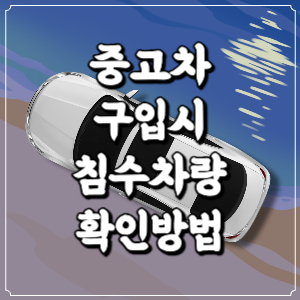 중고차 구입시 침수라량 확인방법